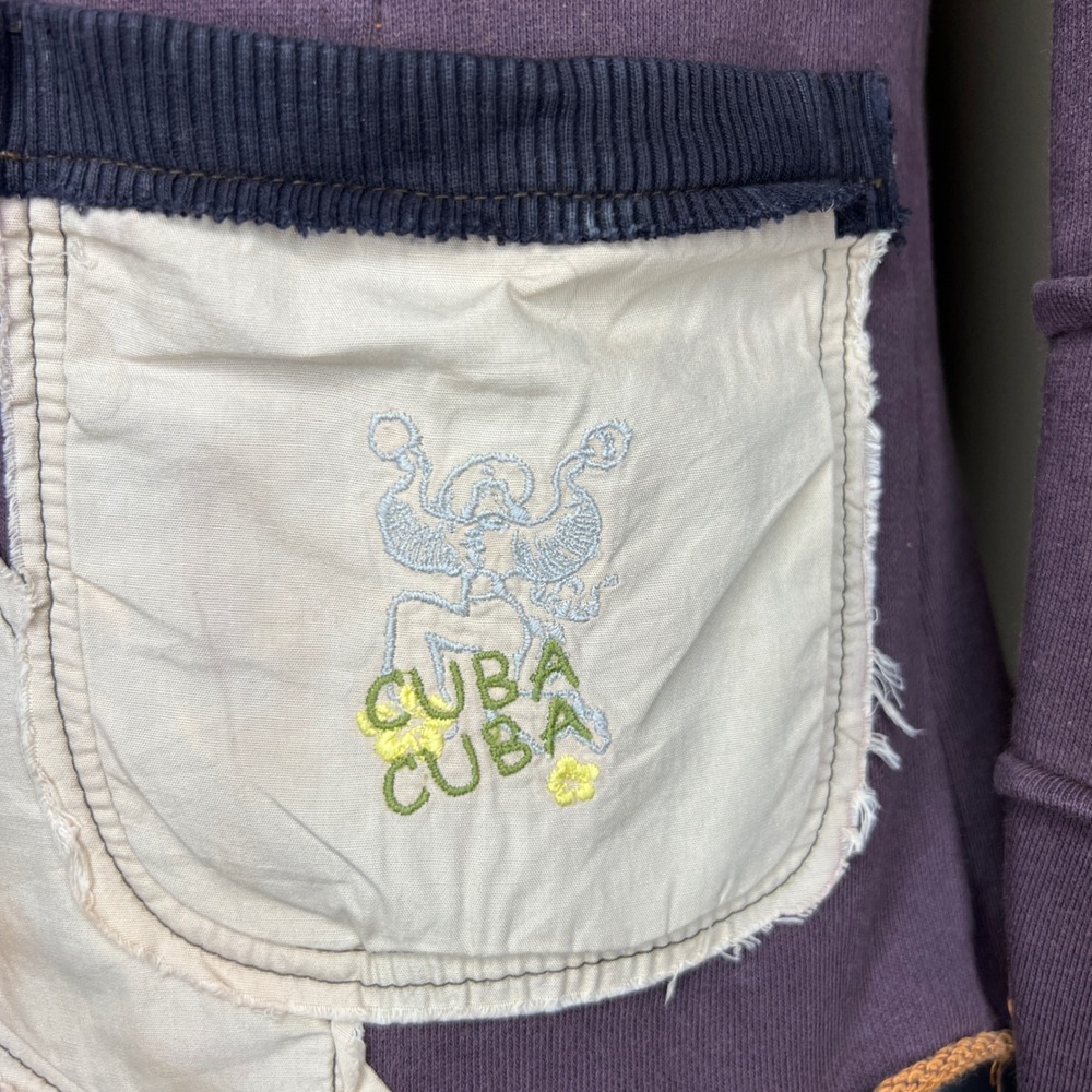 CUBA CUBA Hand Finished Dragon Sequin
Patchwork Deconstructed Blazer Y2K Jacket - Picture 10 of 12